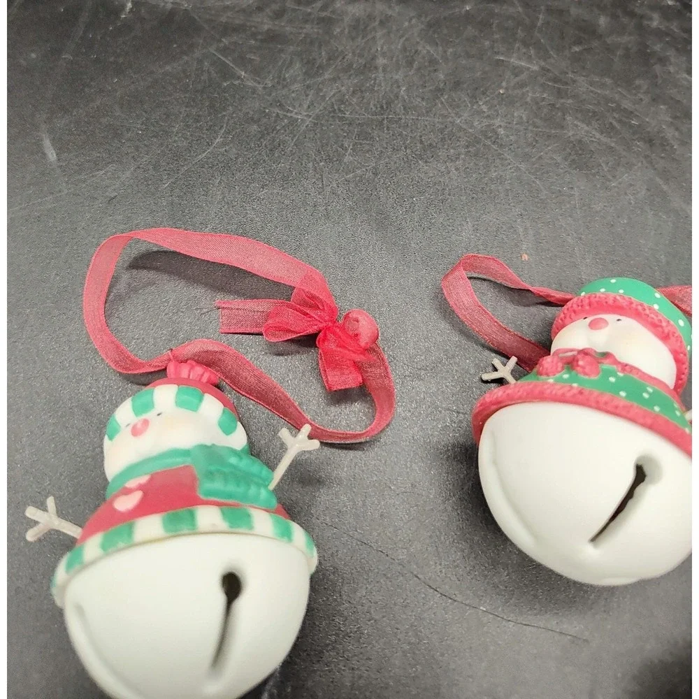 Snow Bells ~2002 Hallmark Keepsake Christmas Ornament~ Snowman Family, Porcelain